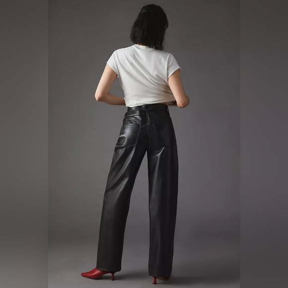 Agolde | Recyled Leather Broken Waistband Pant - Picture 5 of 14